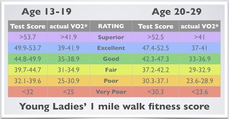 Rockport Fitness Walking Test Chart Blog Dandk