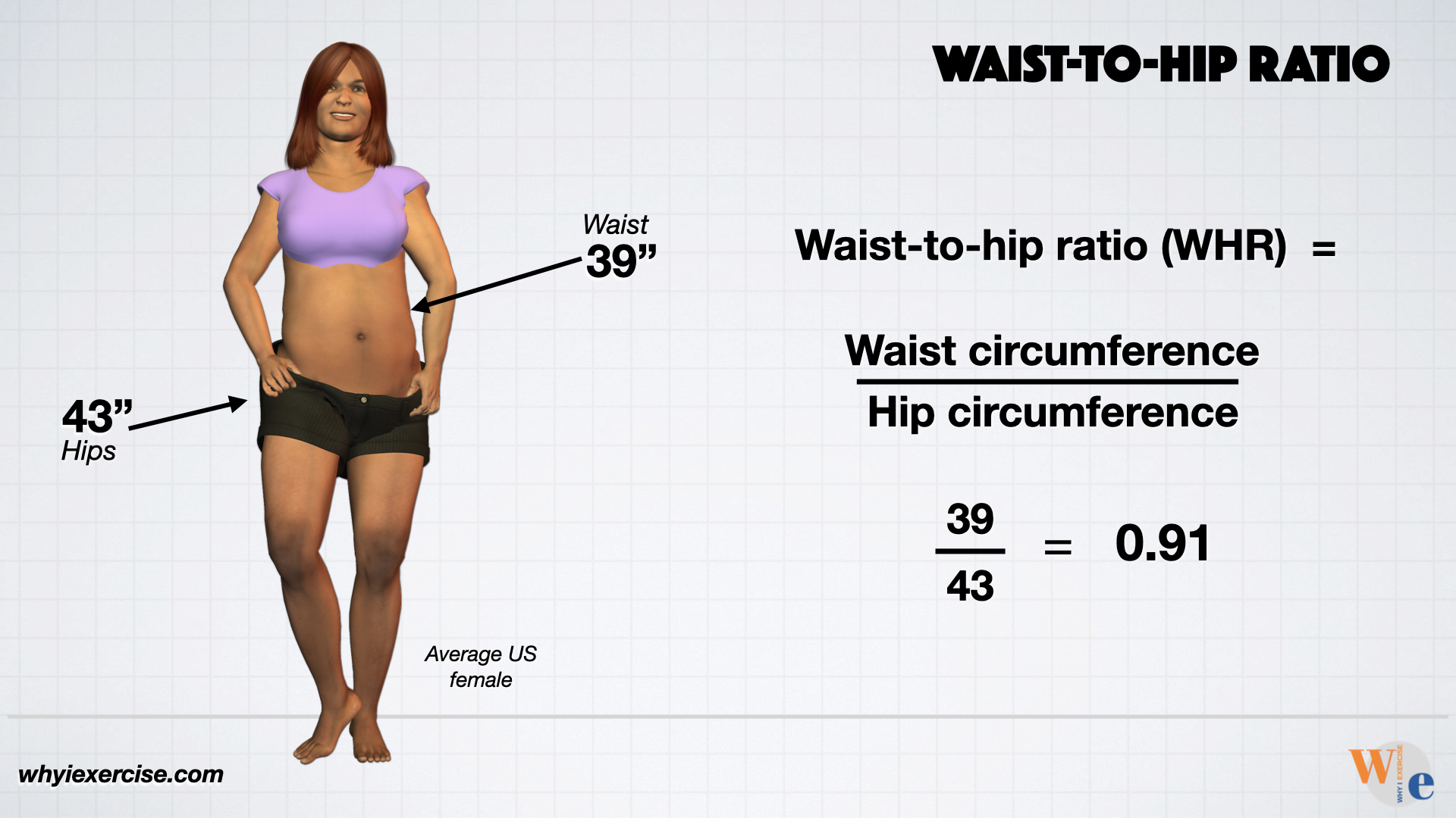 Optimal waist-to-hip ratio