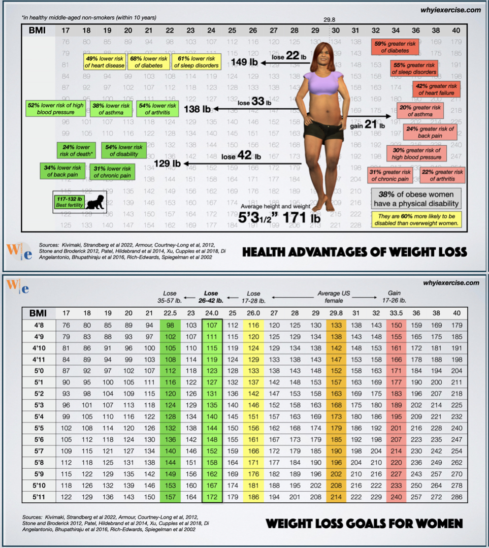 healthy body weight chart