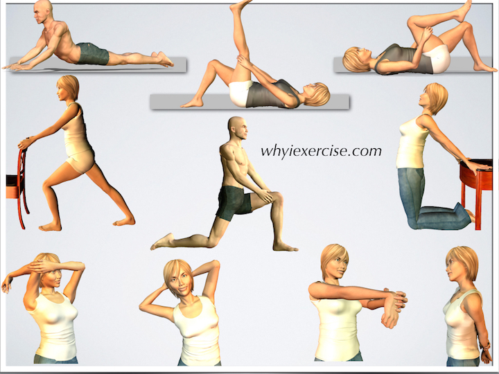 Home stretching exercises: Relieve muscle tension, prepare for a workout